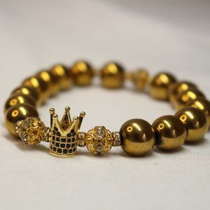 Handmade Men's Elastic Beaded Bracelet